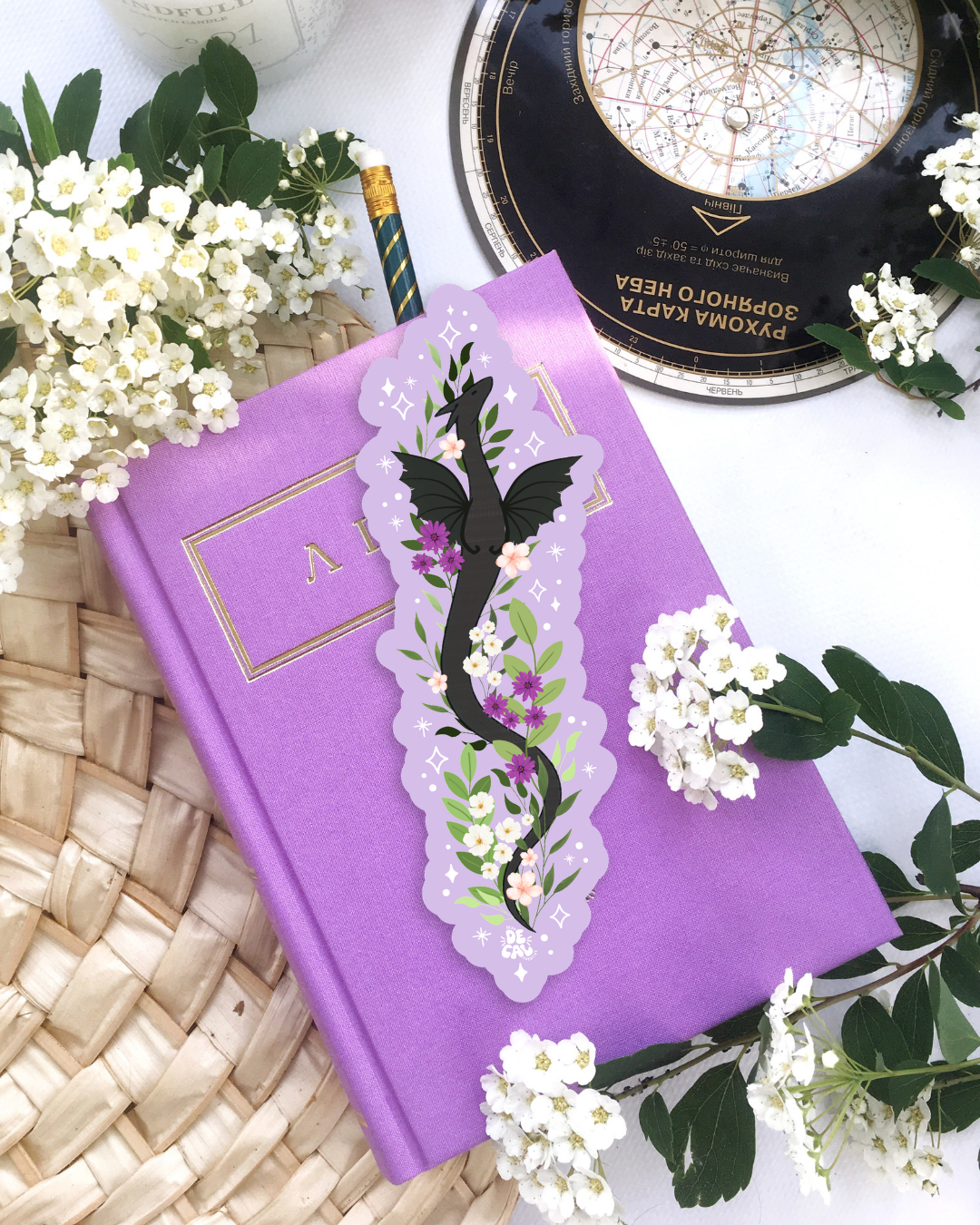 Floral Dragon Bookmark