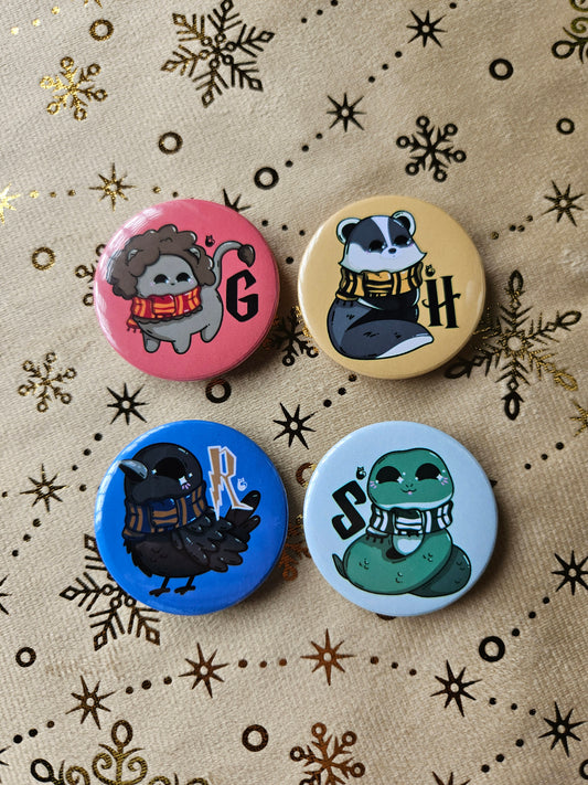 Harry Potter House Button Badge