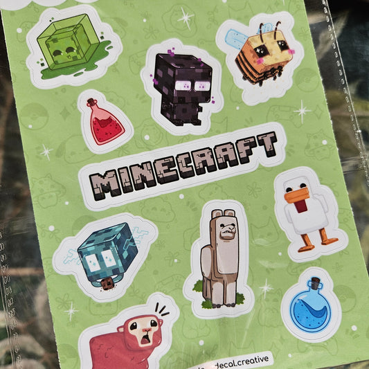Minecraft Sticker Sheet