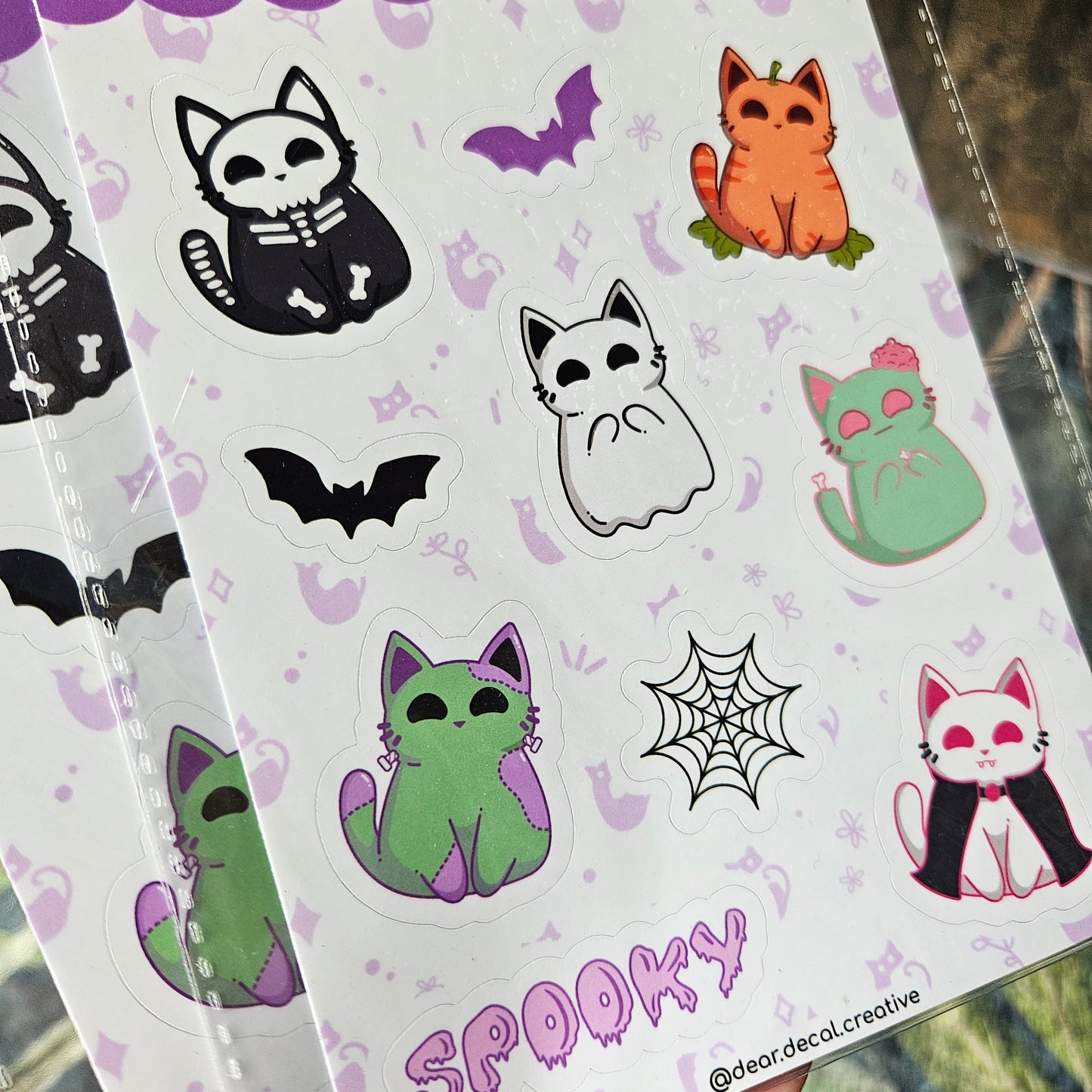 Spooky Cats Sticker Sheet