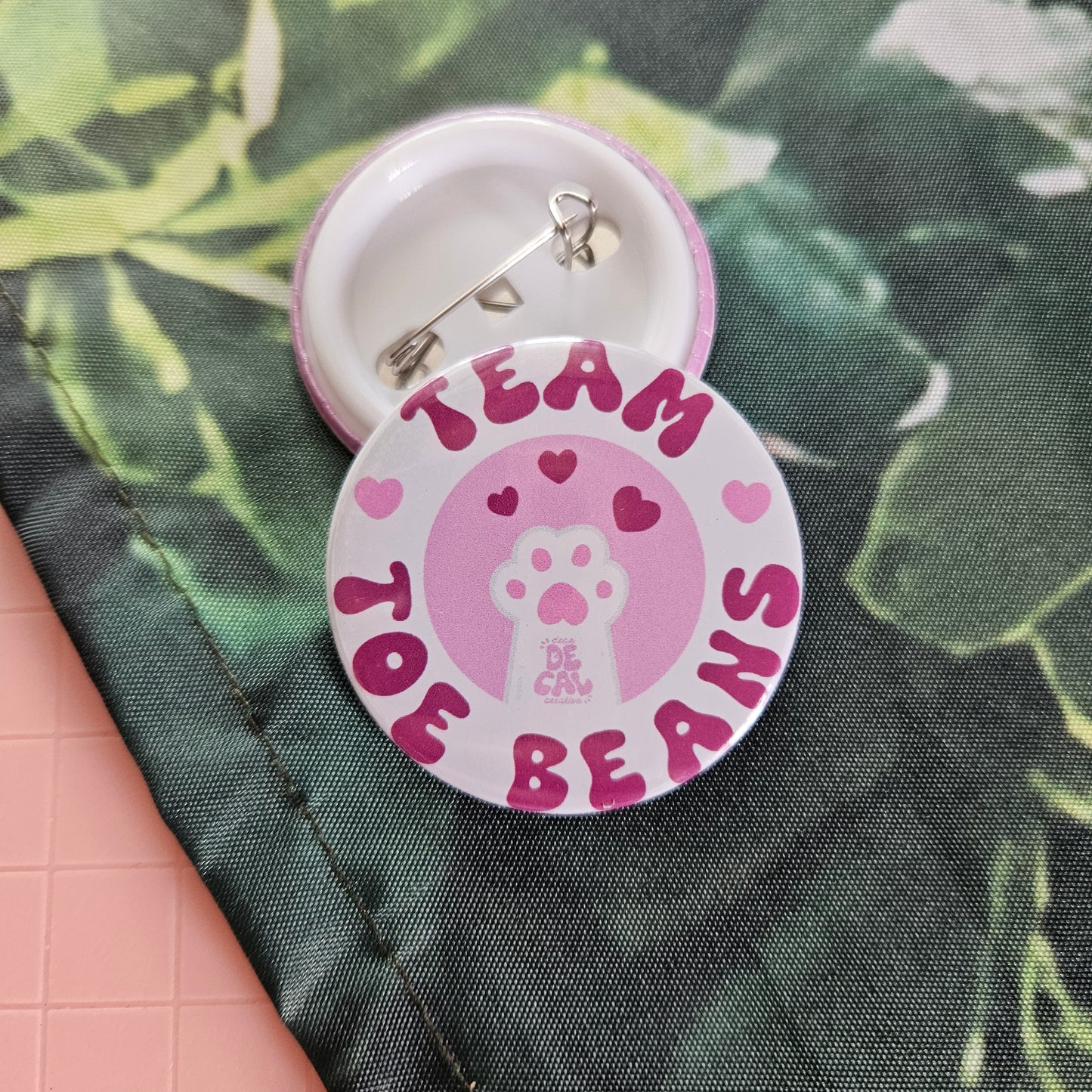 Team Toe Beans Button Badge