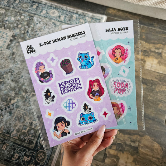 KPop Demon Hunters Sticker Sheet