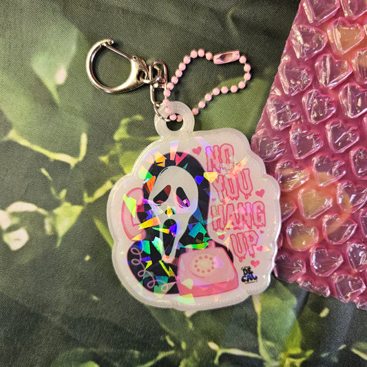 Pink Ghostface - No You Hang Up Keyring