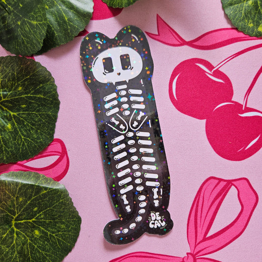 Skeleton Cat Bookmark